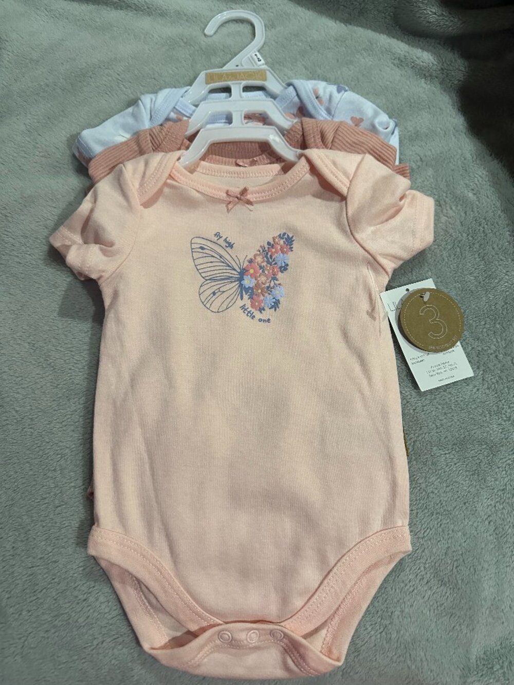 (3) Lila & Jack Bodysuits 6-9 Months
